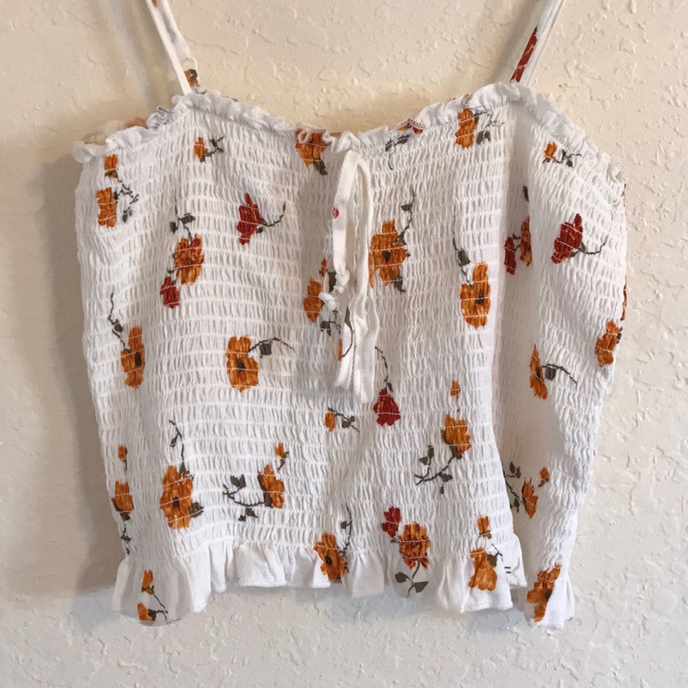 Floral white  tube top